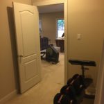 Before bottom of stairs small area