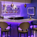 Bar wall purple